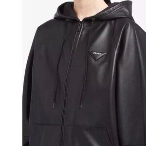 Hooded Leather Jacket